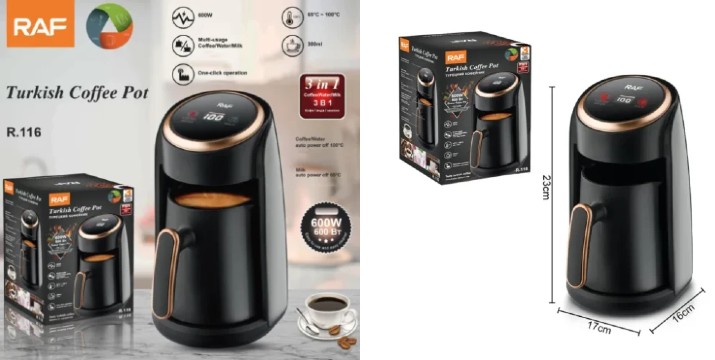 20,90€ για μία Ηλεκτρική Καφετιέρα Για Ελληνικό Καφέ RAF, με παραλαβή από το Idea Hellas στη Νέα Ιωνία και με δυνατότητα πανελλαδικής αποστολής στο χώρο σας (Kωδ: 230.16379.