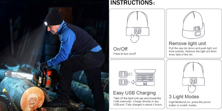 7,50€ για ένα Πλεκτό Σκούφο Με Επαναφορτιζόμενο Ενσωματωμένο Φακό LED Αndowl  – Μαύρος, με παραλαβή από την Idea Hellas και δυνατότητα πανελλαδικής αποστολής στο χώρo σας.Κωδ: 230.20418