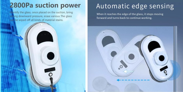 84,90€ για ένα Έξυπνο Robot Καθαρισμού Τζαμιών με Διπλούς Περιστρεφόμενους Δίσκους Microfiber Andowl, με παραλαβή από την Idea Hellas και δυνατότητα πανελλαδικής αποστολής στο χώρo σας.Κωδ:230.21422X