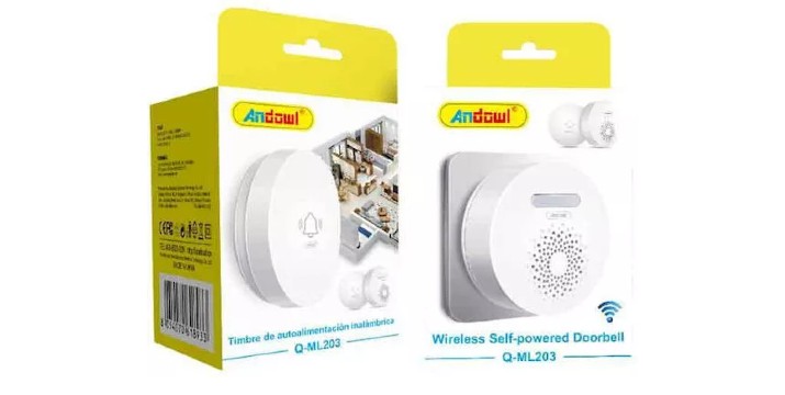 12,90€ για ένα Ασύρματο Κουδούνι Πόρτας Andowl Εμβέλεια 100m & 36 Μελωδίες με παραλαβή από την Idea Hellas και δυνατότητα πανελλαδικής αποστολής στο χώρo σας.Κωδ:230.21471F