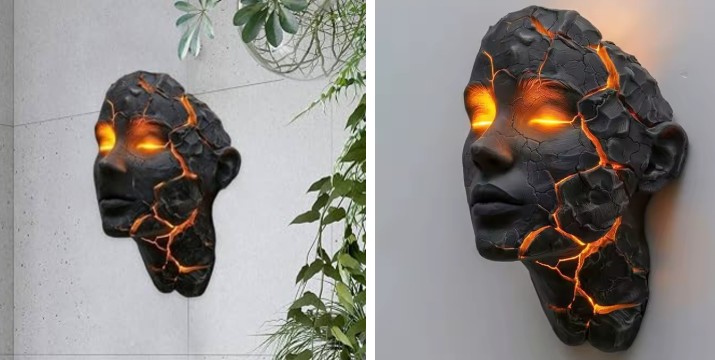 31,90€ για ένα 3D LED Φωτιστικό Τοίχου – Διακοσμητικό Πρόσωπο από Ρητίνη Gothic Design 23cm, με παραλαβή από την Idea Hellas και δυνατότητα πανελλαδικής αποστολής στο χώρo σας.Κωδ:230.21627AIF