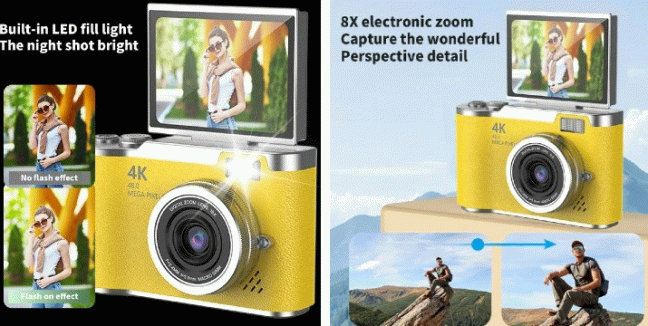 26,90€ για μία Φωτογραφική Μηχανή CCD 4K Με Οθόνη Ανακλινόμενη Και Ανάλυση 48MP Andowl, με παραλαβή από την Idea Hellas και δυνατότητα πανελλαδικής αποστολής στο χώρo σας.Κωδ: 230.18784