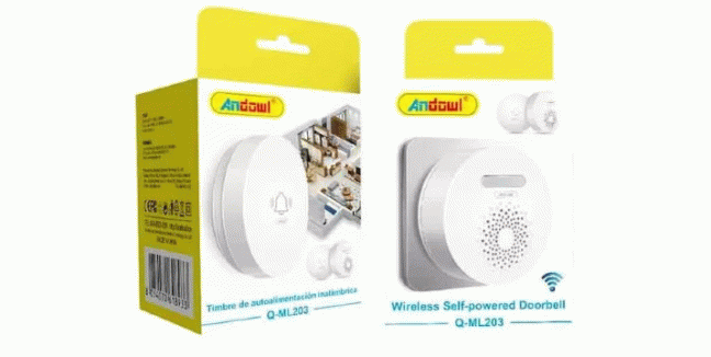 12,90€ για ένα Ασύρματο Κουδούνι Πόρτας Andowl Εμβέλεια 100m & 36 Μελωδίες με παραλαβή από την Idea Hellas και δυνατότητα πανελλαδικής αποστολής στο χώρo σας.Κωδ:230.21471F
